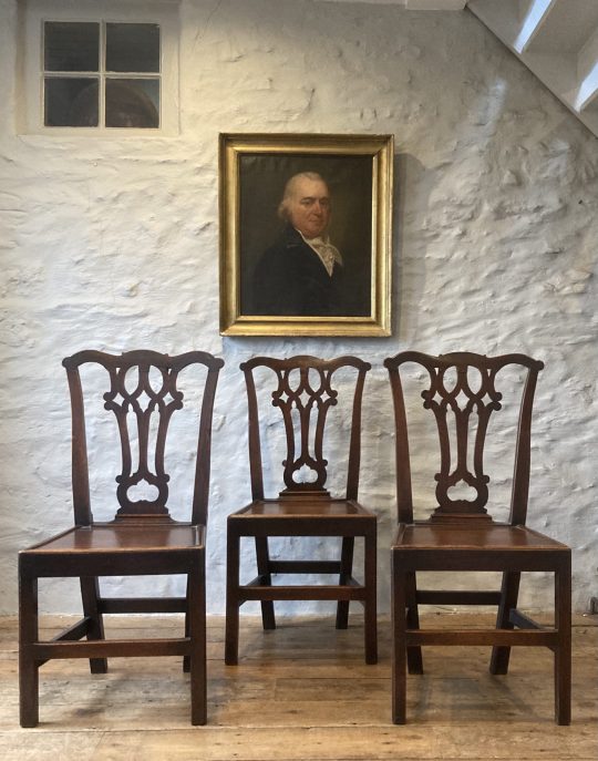 Set of three Georgian chairs