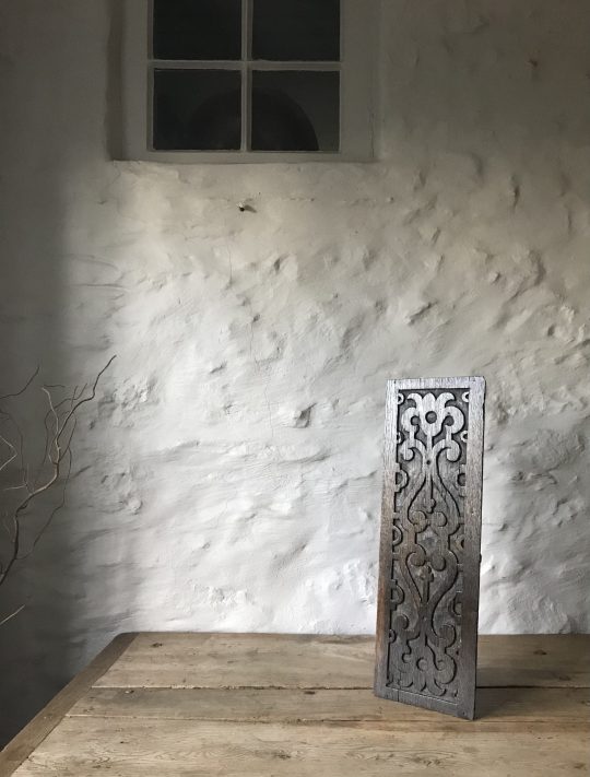 17th century Carved oak panel Sold
