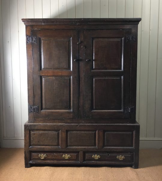 Welsh oak hanging press cupboard Sold