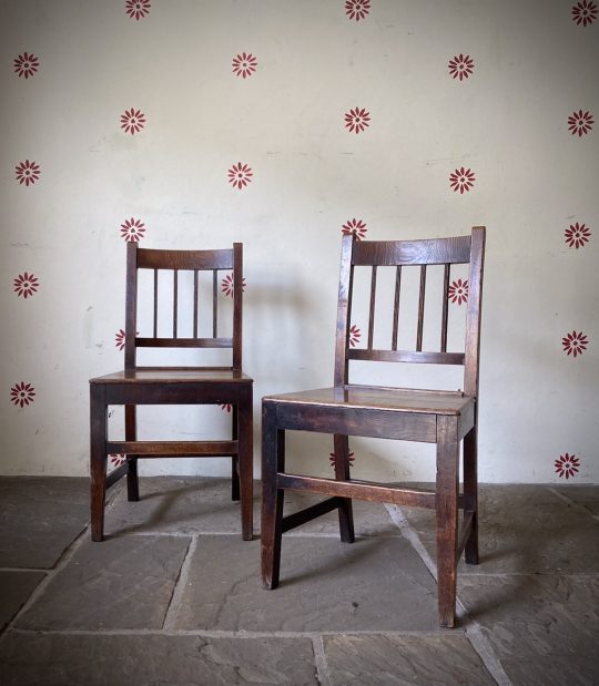 Pair of Welsh oak chairs Sold