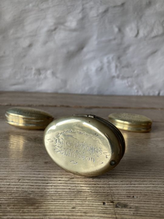 Brass twist box from Glyn Neath Sold