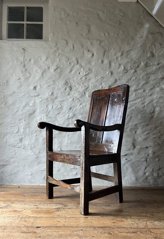 Rare early 18th century Welsh cedar arm chair (on hold)