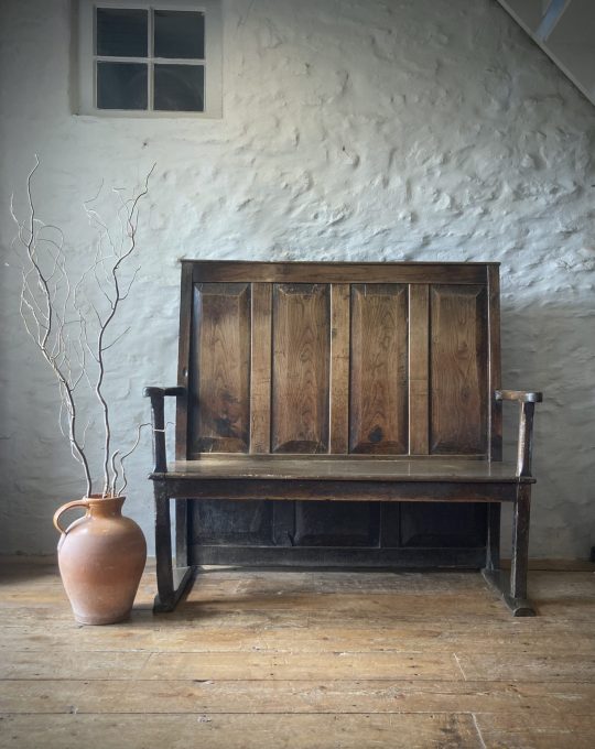 Welsh oak settle Sold