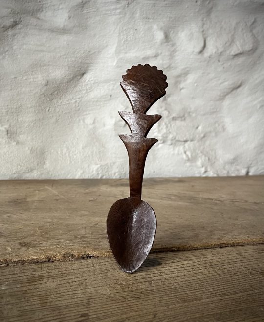 Carved hard-wood spoon
