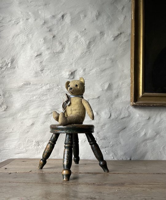 Small round painted stool
