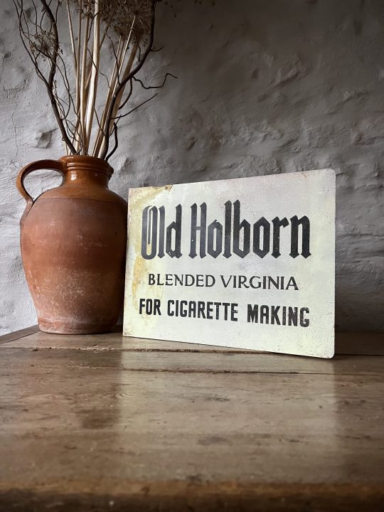 Vintage double sided Old Holborn tobacco sign