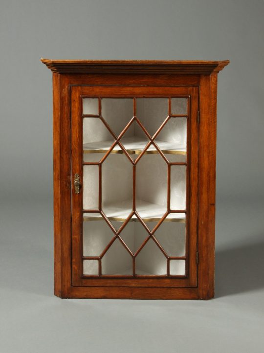 Glazed hanging corner cupboard Sold