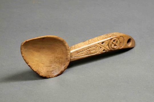 Carved Welsh butter scoop Sold