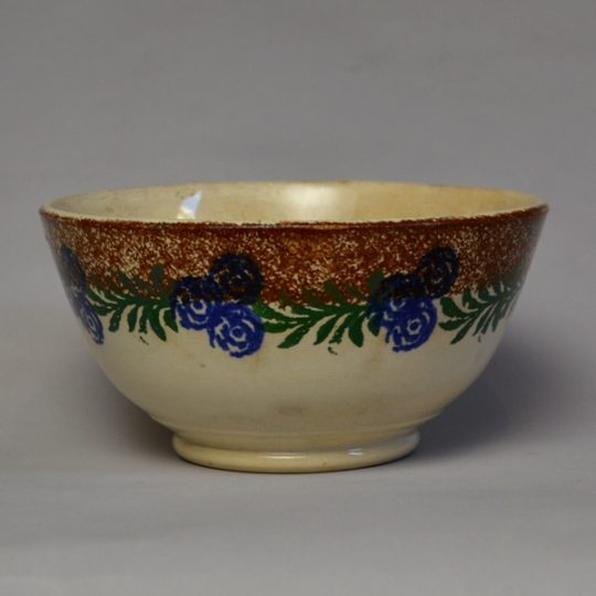 Victorian spongeware cawl bowl sold
