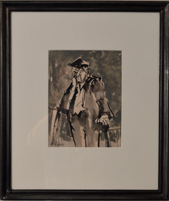 Farmer by gate by Mike Jones Sold