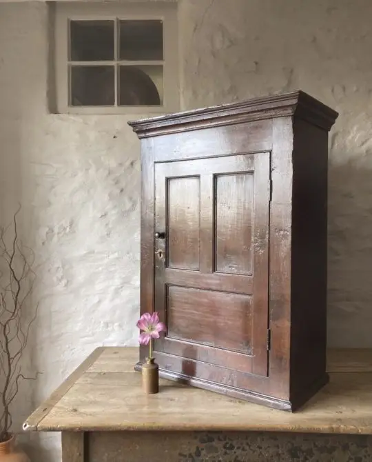 Georgian Welsh oak wall cupboard Sold