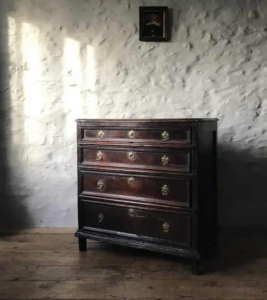 Small 17th century pine chest Sold