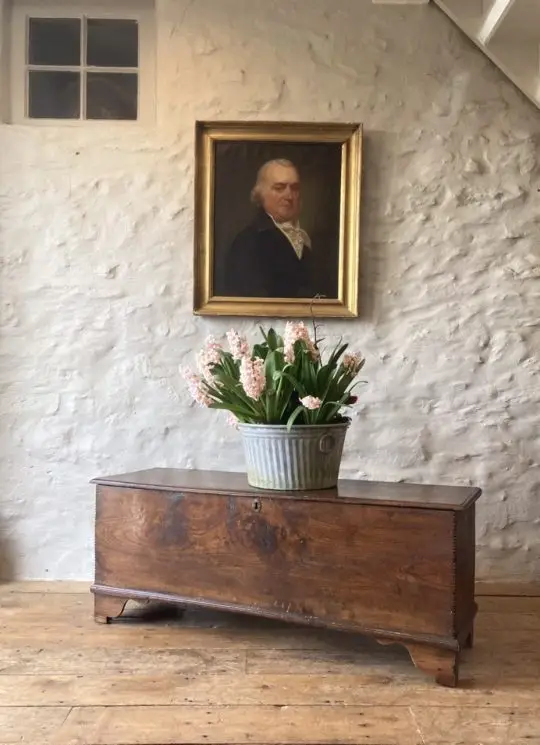 18th century elm chest Sold
