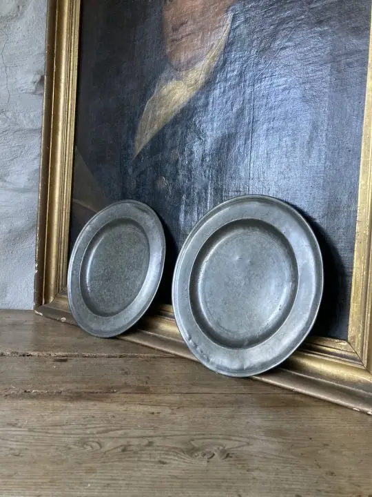 Pair of Georgian pewter plates Sold