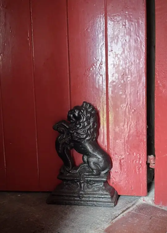 Victorian cast iron door stop